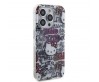 Apple iPhone 15 Pro Max Kılıf Hello Kitty Orjinal Lisanslı İkonik Logolu Etiket Graffiti Kapak