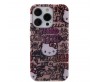 Apple iPhone 15 Pro Max Kılıf Hello Kitty Orjinal Lisanslı İkonik Logolu Etiket Graffiti Kapak