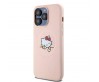 Apple iPhone 15 Pro Max Kılıf Hello Kitty Orjinal Lisanslı Magsafe Şarj Özellikli Baskı Logolu Uyuyan Kitty Deri Kapak