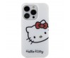 Apple iPhone 15 Pro Max Kılıf Hello Kitty Orjinal Lisanslı Yazı ve İkonik Logolu Kitty Head Kapak