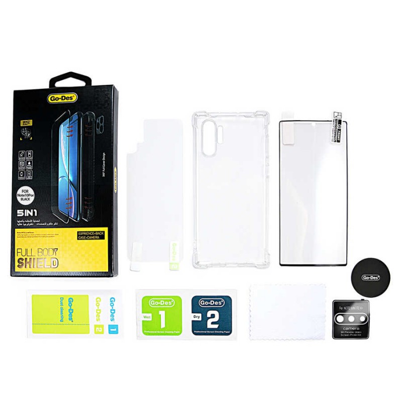 Galaxy Note 10 Plus Go Des 5 in 1 Full Body Shield