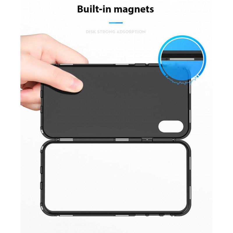 Apple iPhone X Kılıf Voero 360 Magnet Kapak