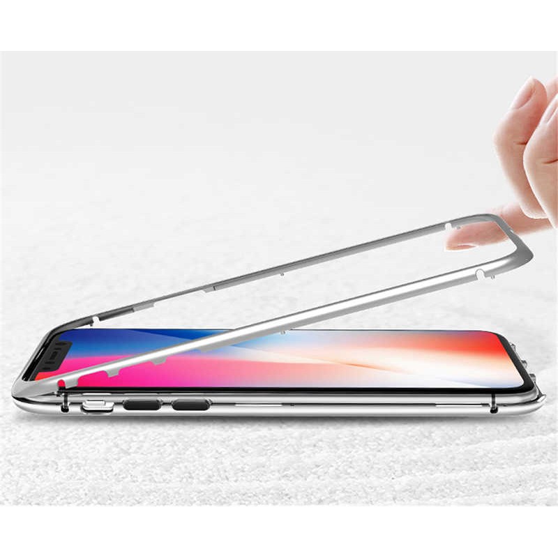 Apple iPhone XS 5.8 Kılıf Zore Devrim Mıknatıslı Cam Kapak