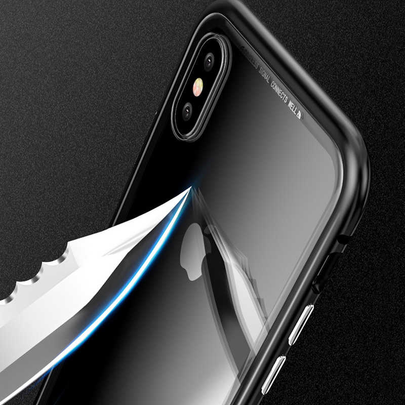 Apple iPhone XS Max 6.5 Kılıf Zore Devrim Mıknatıslı Cam Kapak