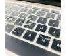 Apple Macbook 13' Pro Touch Bar A1706 Zore Klavye Koruyucu Transparan Buzlu Silikon Ped