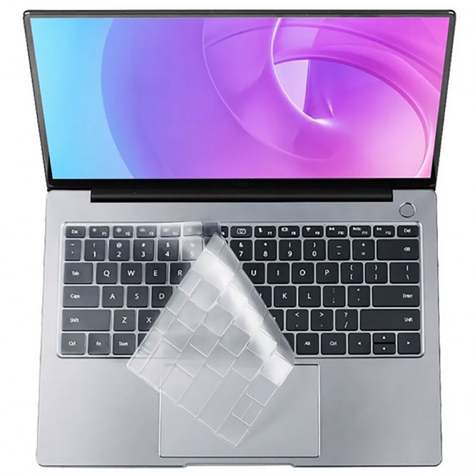 Apple Macbook 13.3' Air A1932 Zore Klavye Koruyucu Transparan Buzlu Silikon Ped