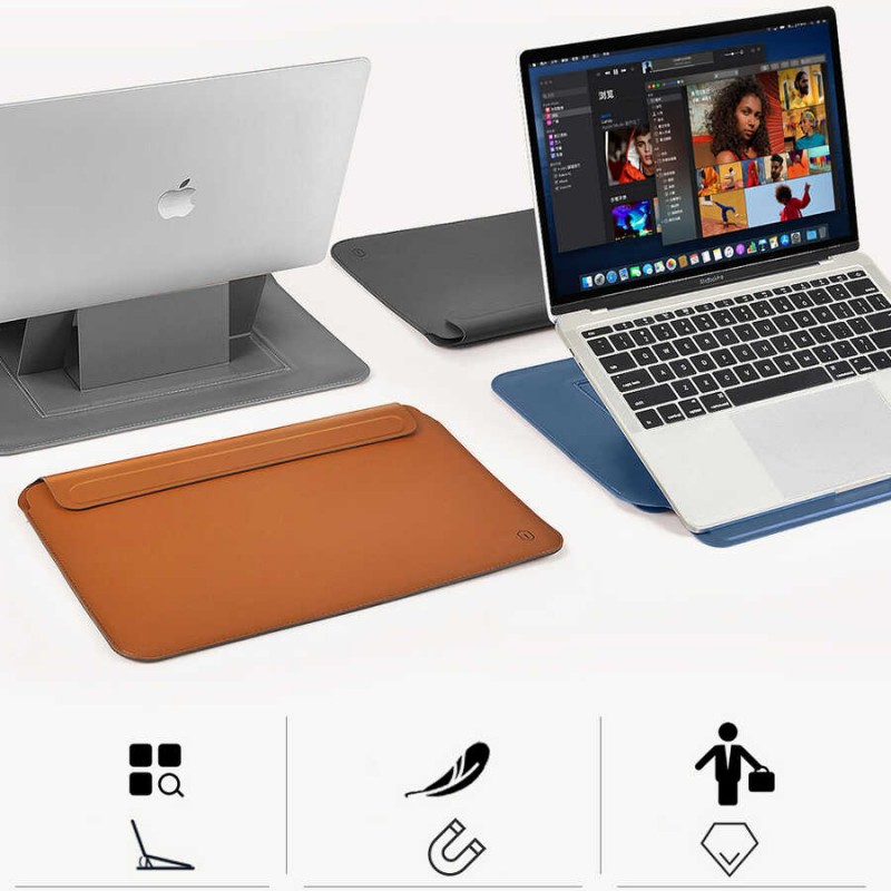 Apple Macbook Pro 14.2 2023 A2779 Wiwu Macbook Skin Pro Portable Stand Kılıf