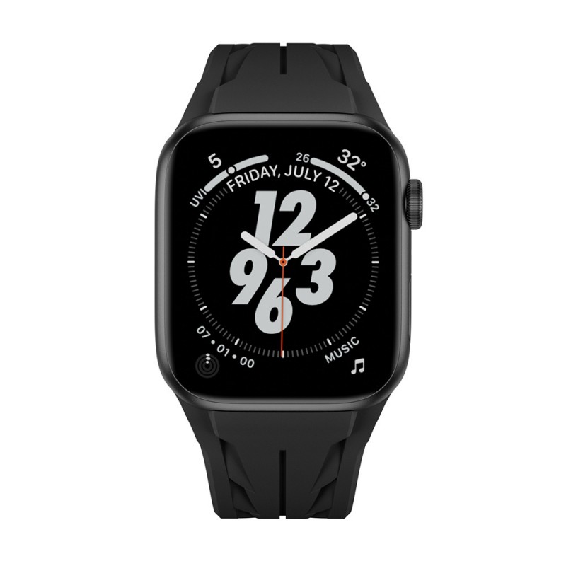 Apple Watch 10 46mm KRD-127 Metal Tokalı Silikon Kordon