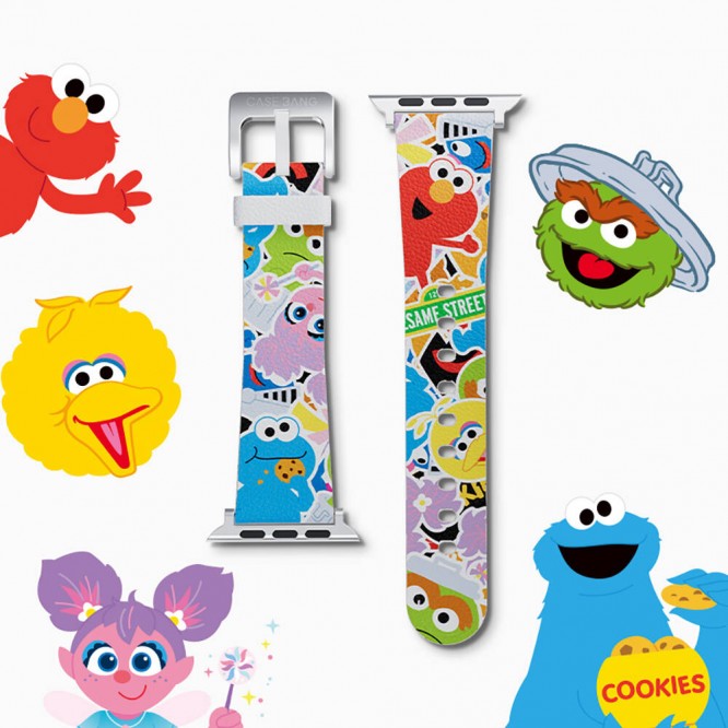 Apple Watch 38mm Casebang Sesame Street Serisi Deri Saat Kordon