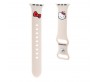 Apple Watch 38mm Hello Kitty Orjinal Lisanslı Yazı Logolu Fiyonk & Kitty Head Silikon Kordon