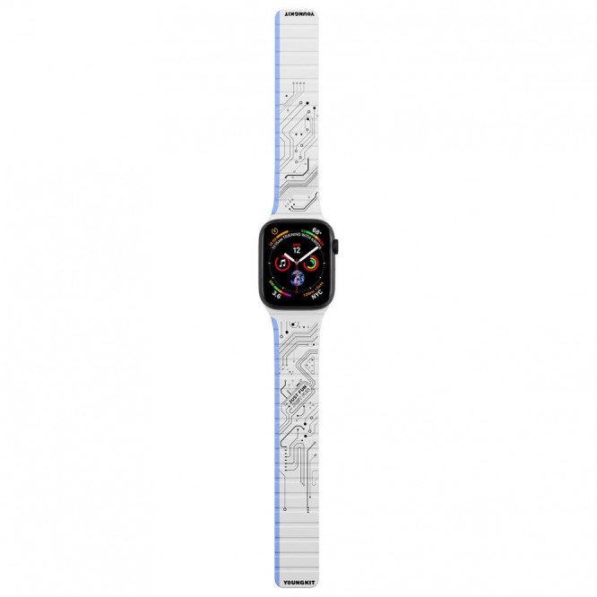 Apple Watch 40mm Kordon Youngkit Technological Magnetik Tak Çıkar Silikon Strap Kayış