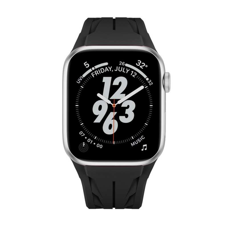 Apple Watch 42mm KRD-127 Metal Tokalı Silikon Kordon