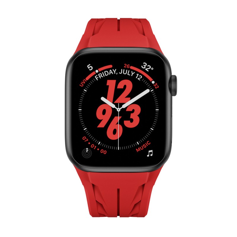 Apple Watch 42mm KRD-127 Metal Tokalı Silikon Kordon