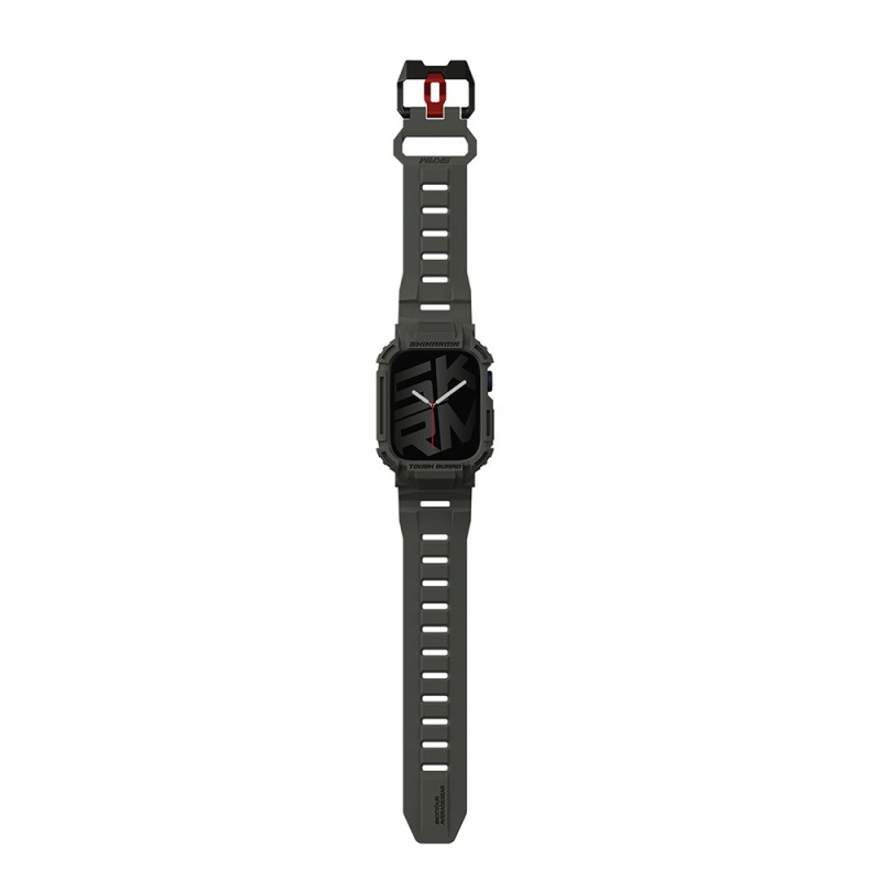 Apple Watch 44 mm Skinarma Mecha 2in1 TPU Kasa Koruyucu + Silikon Kordon