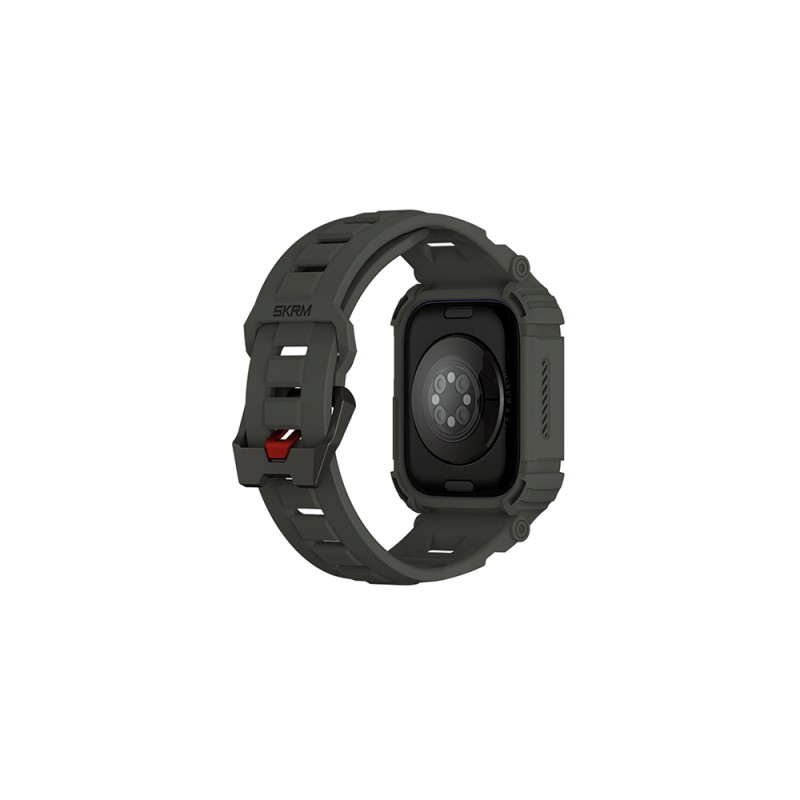 Apple Watch 44 mm Skinarma Mecha 2in1 TPU Kasa Koruyucu + Silikon Kordon