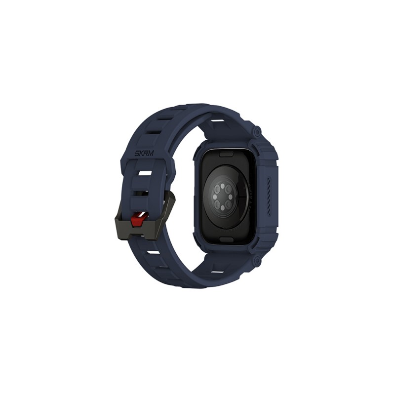 Apple Watch 44 mm Skinarma Mecha 2in1 TPU Kasa Koruyucu + Silikon Kordon