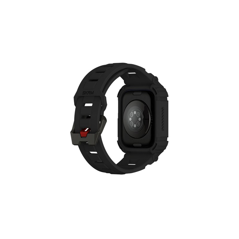 Apple Watch 44 mm Skinarma Mecha 2in1 TPU Kasa Koruyucu + Silikon Kordon