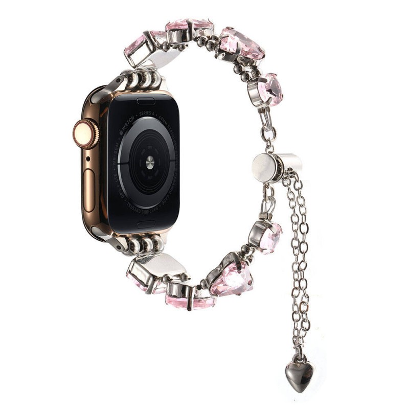 Apple Watch 44mm Zore KRD-115 Renkli Taş Tasarımlı Kordon