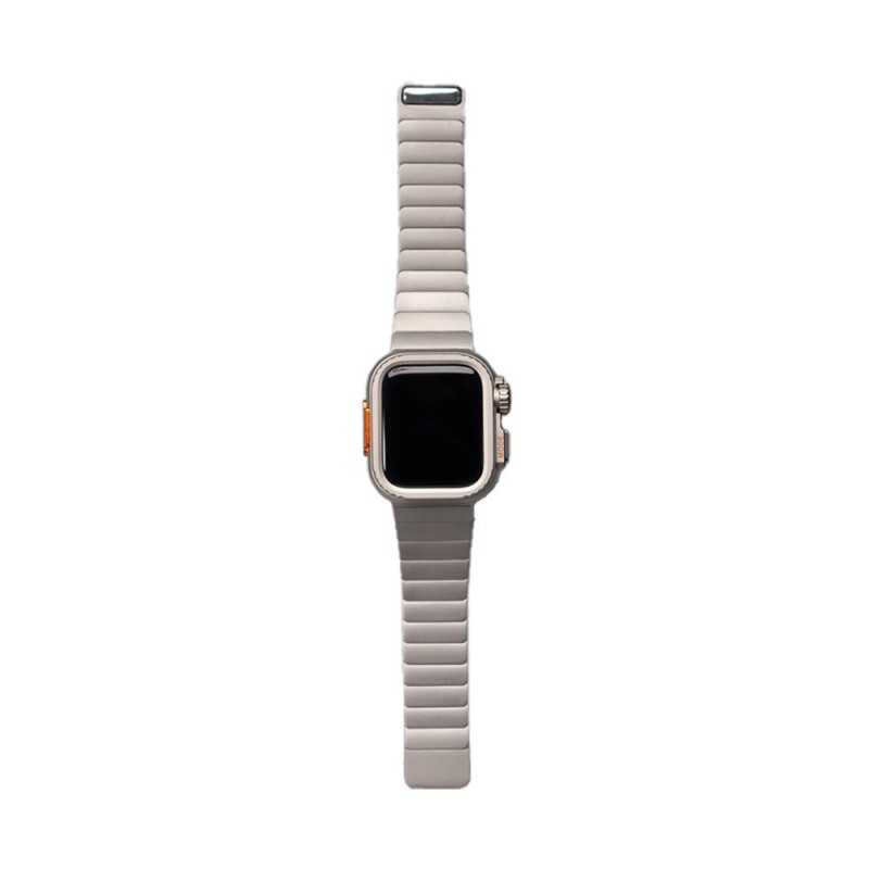 Apple Watch 44mm Zore KRD-126 Sert Kasa Koruyuculu Metal Kordon