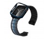 Apple Watch 7 45mm 600D Aramid Fiber Classic Serisi Black-Blue Twill Kasa Koruyucu Pitaka Air Case