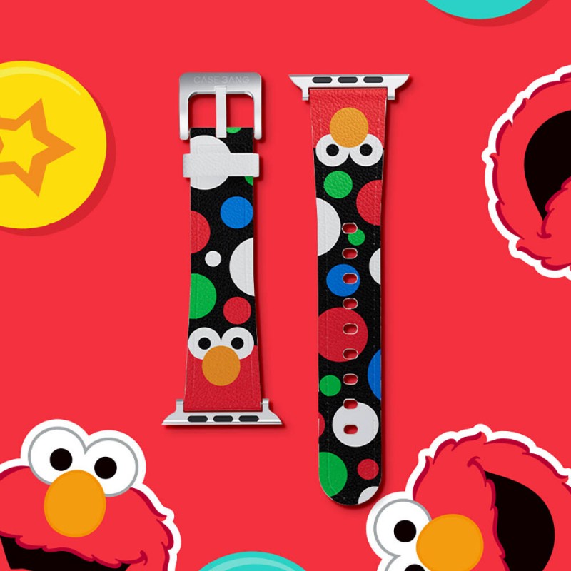 Apple Watch 7 45mm Casebang Sesame Street Serisi Deri Saat Kordon