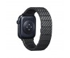 Apple Watch Serisi Uyumlu Karbon Fiber Pitaka Modern Serisi Black-Grey Twill Universal Kordon