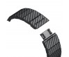 Apple Watch Serisi Uyumlu Karbon Fiber Pitaka Modern Serisi Black-Grey Twill Universal Kordon