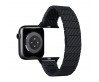 Apple Watch Serisi Uyumlu Karbon Fiber Pitaka Modern Serisi Black-Grey Twill Universal Kordon