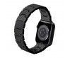 Apple Watch Serisi Uyumlu Karbon Fiber Pitaka Retro Serisi Black-Grey Twill Universal Kordon