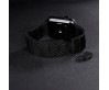 Apple Watch Serisi Uyumlu Karbon Fiber Pitaka Retro Serisi Black-Grey Twill Universal Kordon