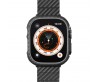 Apple Watch Ultra 49mm 600D Aramid Fiber Classic Serisi Black-Grey Twill Kasa Koruyucu Pitaka Air Case