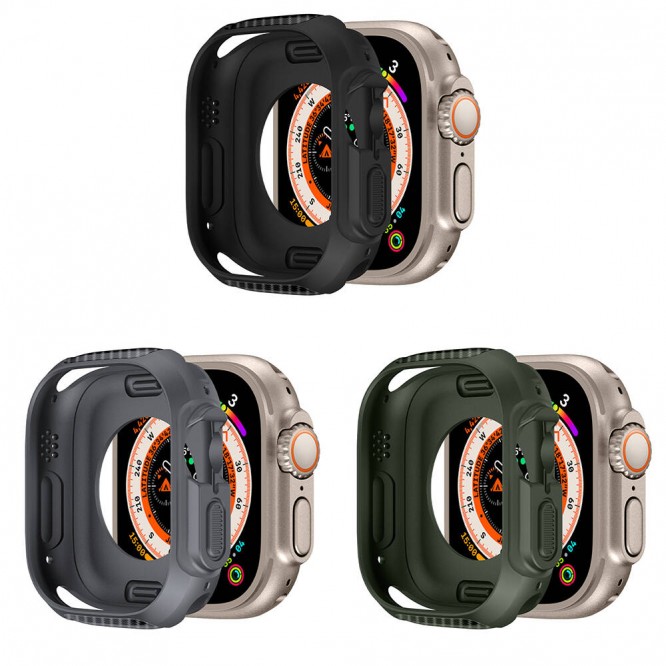 Apple Watch Ultra 49mm Silikon TPU Kasa Koruyucu Zore Watch Gard 31