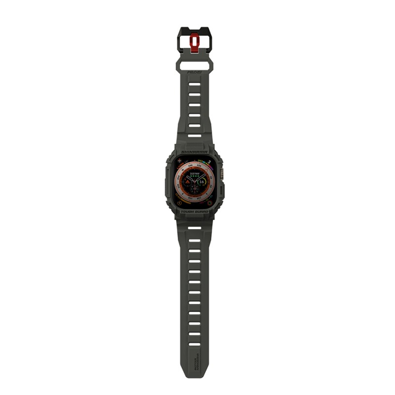 Apple Watch Ultra 49mm Skinarma Mecha 2in1 TPU Kasa Koruyucu + Silikon Kordon