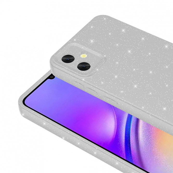 Galaxy A05 Kılıf Kamera Korumalı Simli Lüks Zore Koton Kapak