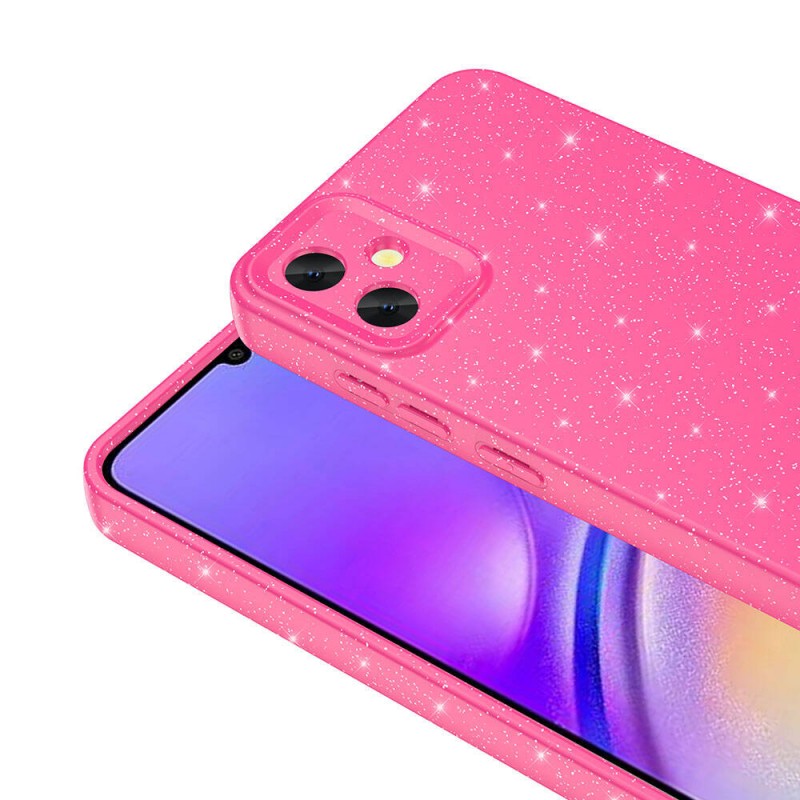 Galaxy A05 Kılıf Kamera Korumalı Simli Lüks Zore Koton Kapak