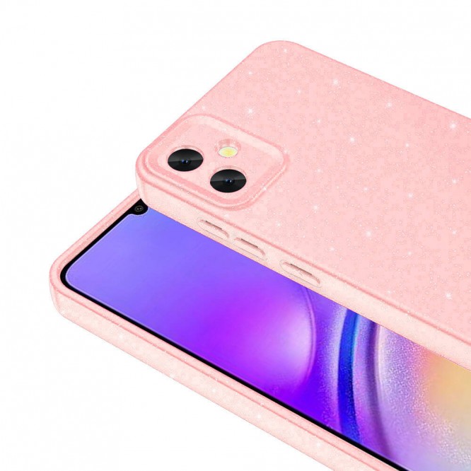 Galaxy A05 Kılıf Kamera Korumalı Simli Lüks Zore Koton Kapak