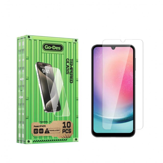 Galaxy A24 Go Des Parmak İzi Bırakmayan 9H Oleofobik Bom Glass Ekran Koruyucu 10'lu Paket