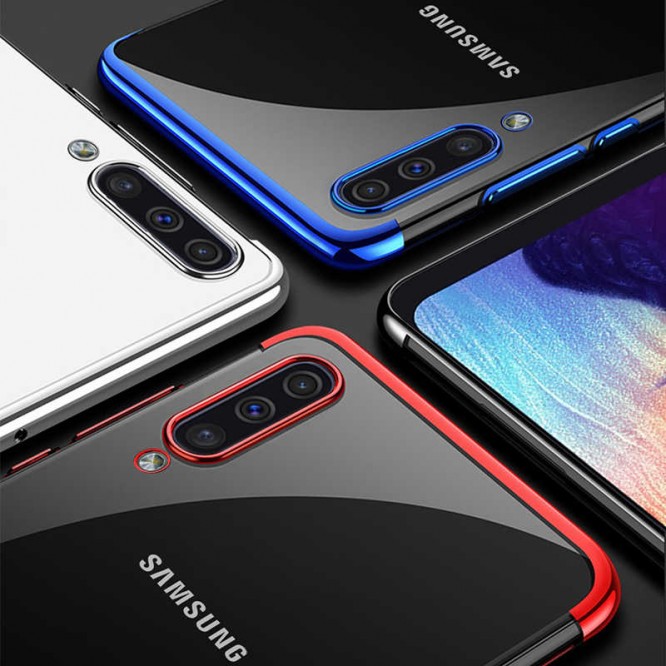 Galaxy A30S Kılıf Zore Dört Köşeli Lazer Silikon Kapak