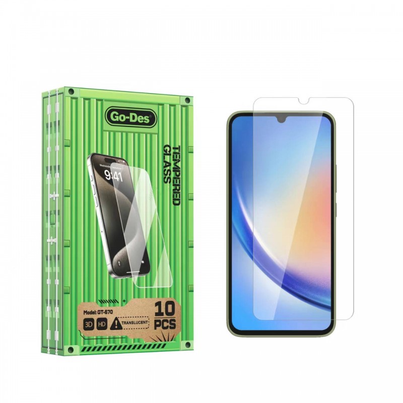 Galaxy A34 Go Des Parmak İzi Bırakmayan 9H Oleofobik Bom Glass Ekran Koruyucu 10'lu Paket