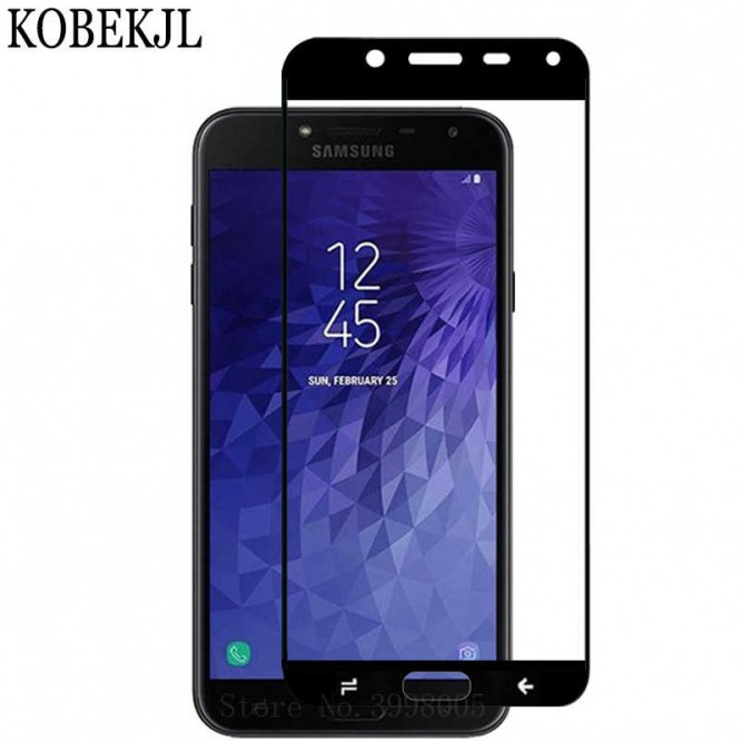 Galaxy J4 Zore Kenarları Kırılmaya Dayanıklı Cam Ekran Koruyucu