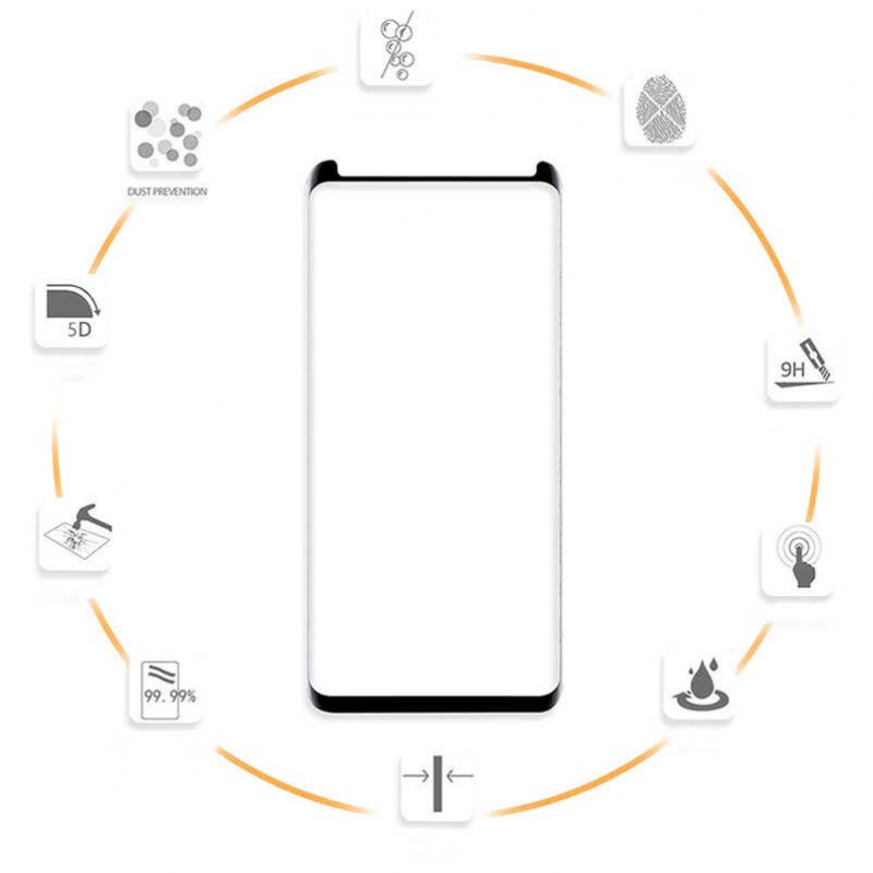 Galaxy Note 9 Zore Kavisli Full Yapışkanlı Cam Ekran Koruyucu