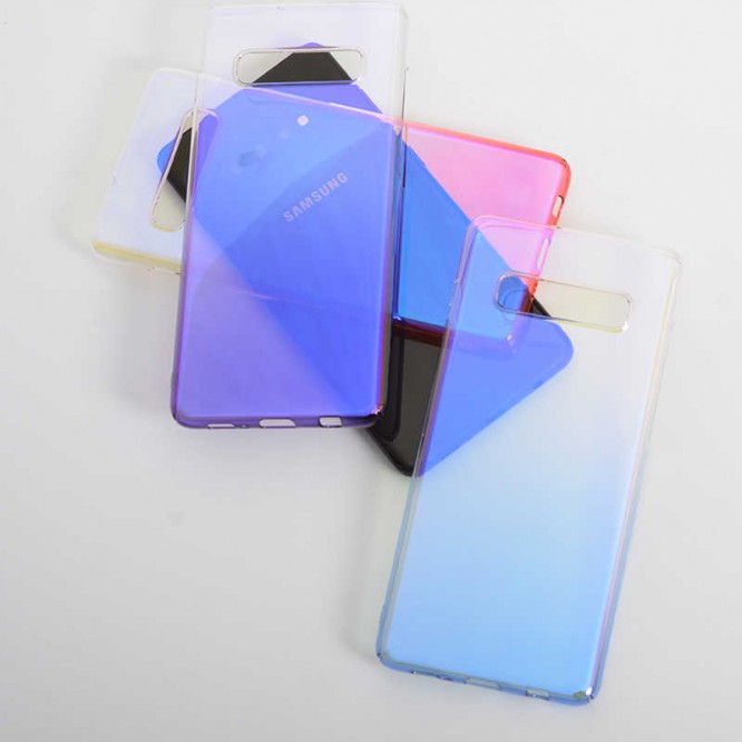 Galaxy S10 Plus Kılıf Zore Renkli Transparan Kapak