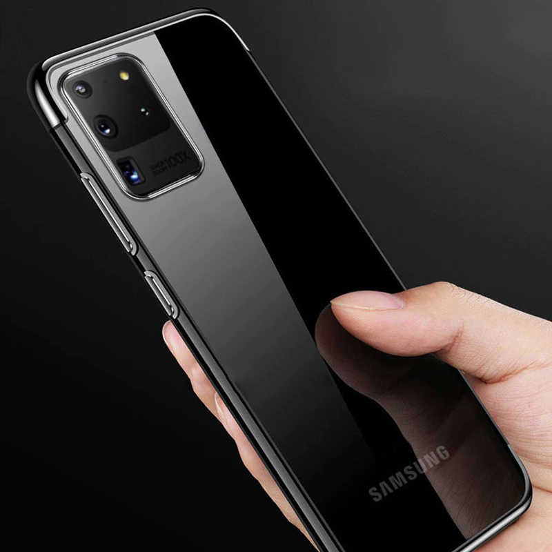 Galaxy S20 Ultra Kılıf Zore Dört Köşeli Lazer Silikon Kapak