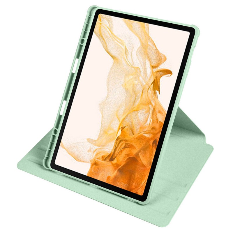 Galaxy Tab S10 Plus Kılıf Zore Termik Kalem Bölmeli Dönebilen Standlı Kılıf