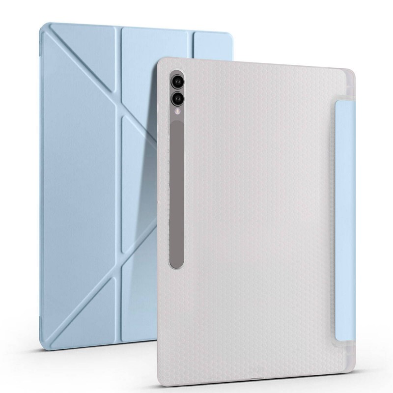 Galaxy Tab S10 Ultra Kılıf Zore Tri Folding Kalem Bölmeli Standlı Kılıf