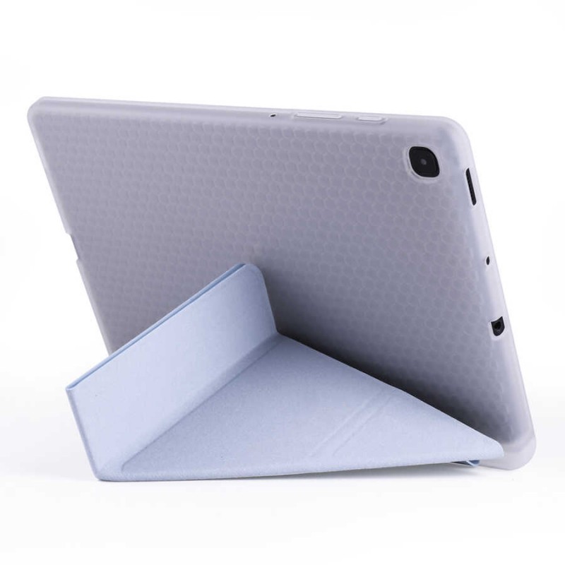 Galaxy Tab S6 Lite P610 Kılıf Zore Tri Folding Kalem Bölmeli Standlı Kılıf