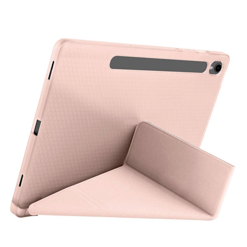 Galaxy Tab S9 FE Kılıf Zore Tri Folding Kalem Bölmeli Standlı Kılıf