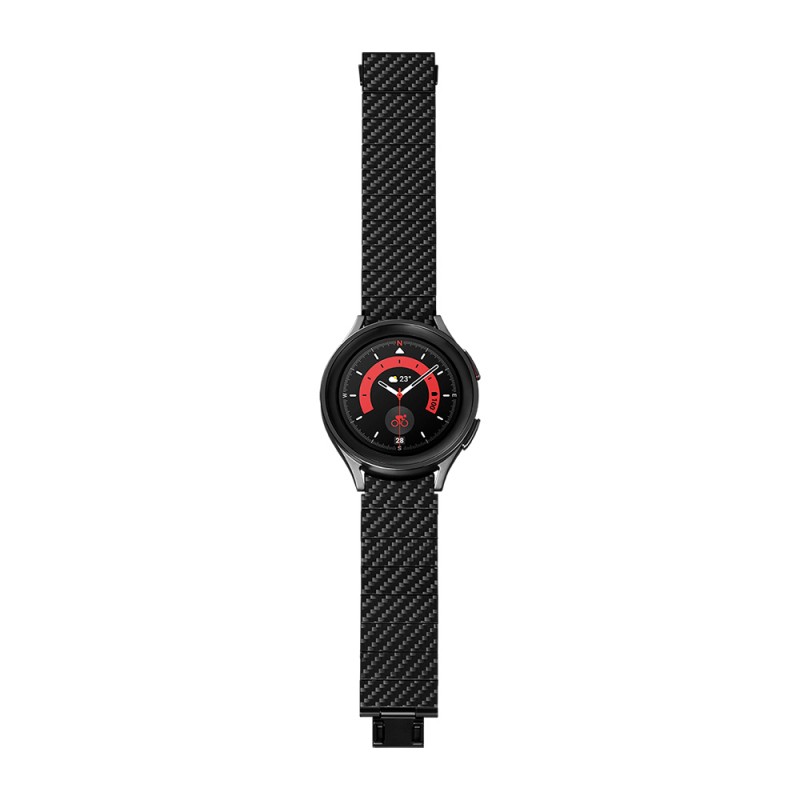 Galaxy Watch 5 40mm Karbon Fiber Pitaka Modern Serisi Black-Grey Twill Kordon