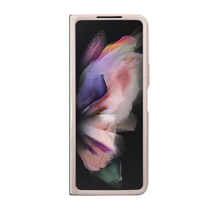 Galaxy Z Fold 5 Kılıf Guess Orjinal Lisanslı PU Deri Taşlı Üçgen Logo 4G Desenli Strass Kapak