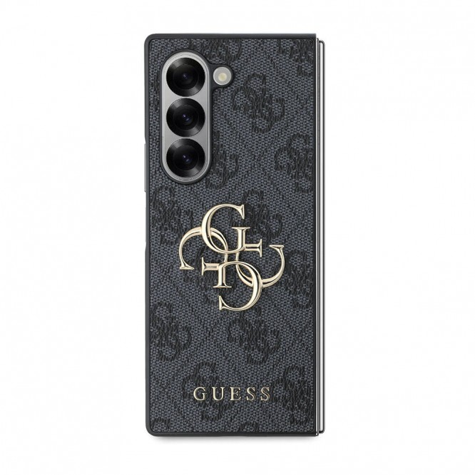 Galaxy Z Fold 6 Kılıf Guess Orjinal Lisanslı Leather Metal Logo Kapak